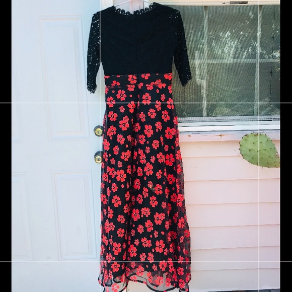 Vintage Poppy Flower Dress Hand Made - Picture 7 of 8